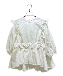 CECILIE BAHNSEN（セシリーバンセン）の古着「フリル バックリボン シャツ ブラウス/Ruffle Back Ribbon Blouse Shirt/BLDJ-BA-1003」｜ホワイト
