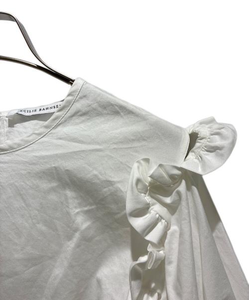 CECILIE BAHNSEN（セシリーバンセン）CECILIE BAHNSEN (セシリーバンセン) フリル バックリボン シャツ ブラウス/Ruffle Back Ribbon Blouse Shirt/BLDJ-BA-1003 ホワイト サイズ:UK8/US4の古着・服飾アイテム
