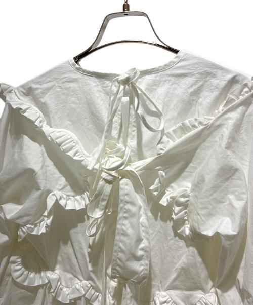 CECILIE BAHNSEN（セシリーバンセン）CECILIE BAHNSEN (セシリーバンセン) フリル バックリボン シャツ ブラウス/Ruffle Back Ribbon Blouse Shirt/BLDJ-BA-1003 ホワイト サイズ:UK8/US4の古着・服飾アイテム