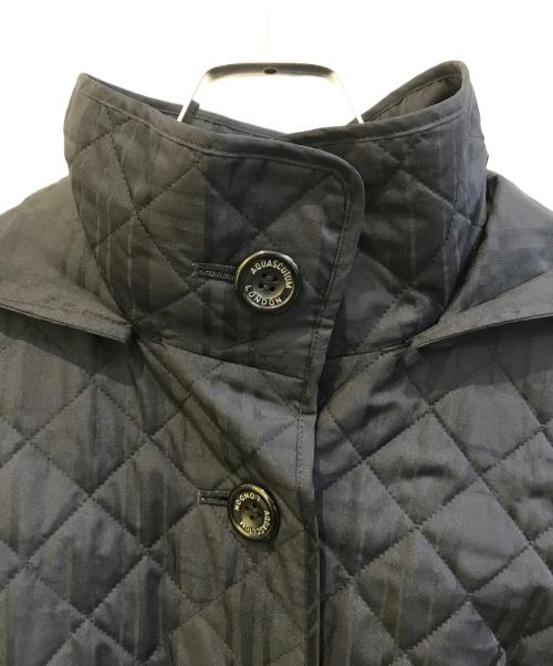 Aquascutum（アクアスキュータム）Aquascutum (アクアスキュータム) 2WAYキルティングコート ブラック サイズ:8の古着・服飾アイテム