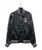 Hysteric Glamourヒステリックグラマー）の古着「ガール刺繍スタジャン」｜ブラック