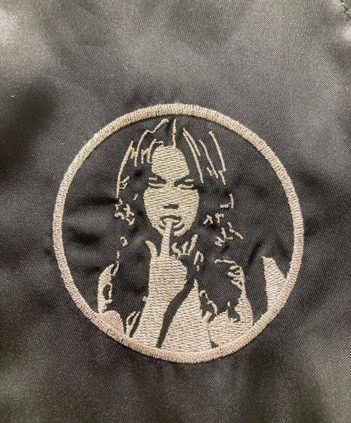 Hysteric Glamour（ヒステリックグラマー）Hysteric Glamour (ヒステリックグラマー) ガール刺繍スタジャン ブラック サイズ:Freeの古着・服飾アイテム