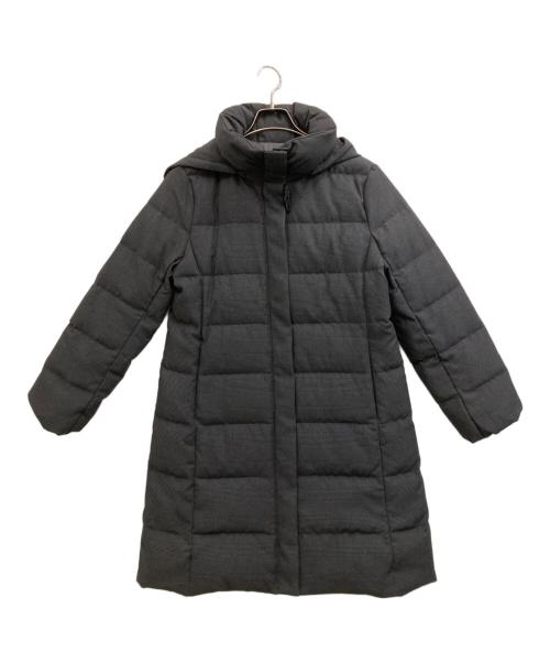 J.PRESS（ジェイプレス）J.PRESS (ジェイプレス) 千鳥&グレンチェック ロング ダウン コート グレー サイズ:9 未使用品の古着・服飾アイテム