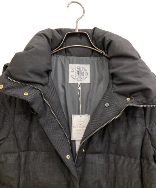 J.PRESS（ジェイプレス）J.PRESS (ジェイプレス) 千鳥&グレンチェック ロング ダウン コート グレー サイズ:9 未使用品の古着・服飾アイテム