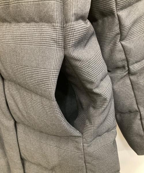 J.PRESS（ジェイプレス）J.PRESS (ジェイプレス) 千鳥&グレンチェック ロング ダウン コート グレー サイズ:9 未使用品の古着・服飾アイテム