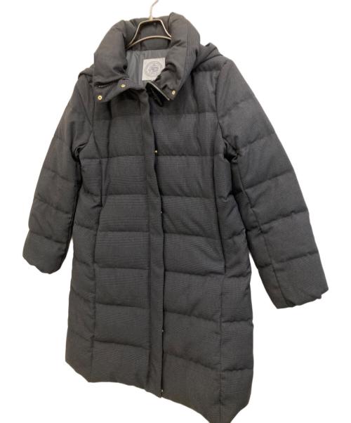 J.PRESS（ジェイプレス）J.PRESS (ジェイプレス) 千鳥&グレンチェック ロング ダウン コート グレー サイズ:9 未使用品の古着・服飾アイテム