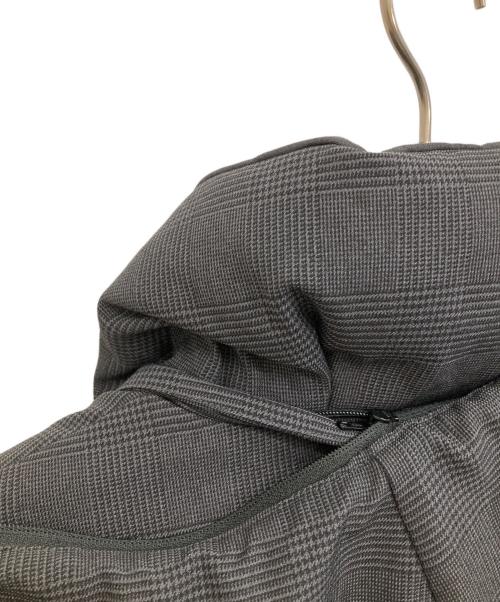 J.PRESS（ジェイプレス）J.PRESS (ジェイプレス) 千鳥&グレンチェック ロング ダウン コート グレー サイズ:9 未使用品の古着・服飾アイテム