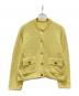 Mila Owen（ミラオーウェン）の古着「フラップポケット付金釦ニットカーデ」｜イエロー