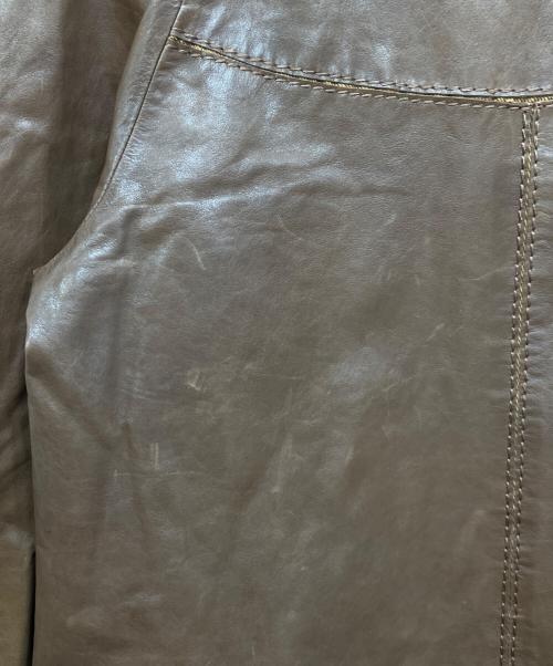 ARMANI JEANS（アルマーニジーンズ）ARMANI JEANS (アルマーニジーンズ) レザージャケット ブラウン サイズ:40の古着・服飾アイテム