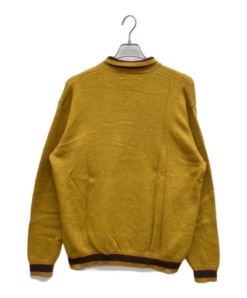 Hysteric Glamour（ヒステリックグラマー）Hysteric Glamour (ヒステリックグラマー) ROUND LETTERSワッペン ポロ衿セーター イエロー サイズ:Lの古着・服飾アイテム