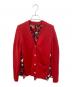 sacai（サカイ）の古着「フローラルパネルニットカーディガン」｜レッド