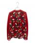 sacai (サカイ) フローラルパネルニットカーディガン レッド サイズ:1：25000円