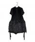 sacai（サカイ）の古着「TWEED MIX CHIFFON SHIRT DRESS」｜ブラック