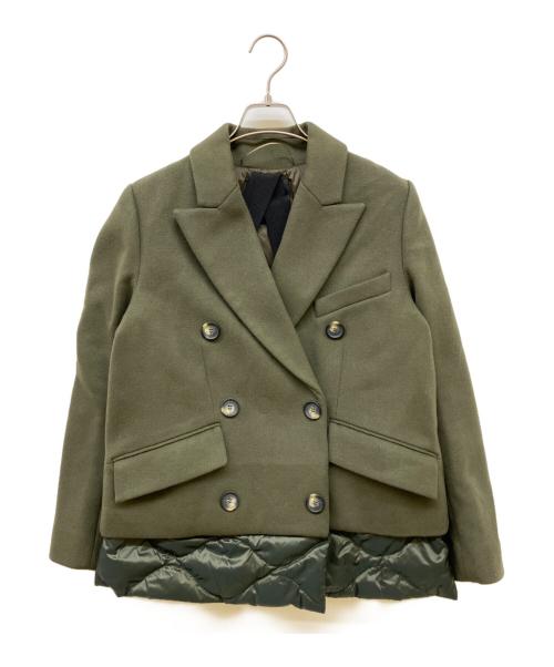 SPORT MAX（スポーツマックス）SPORT MAX (スポーツマックス) 異素材ドッキングダウンコート オリーブ サイズ:40の古着・服飾アイテム