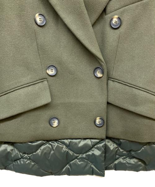 SPORT MAX（スポーツマックス）SPORT MAX (スポーツマックス) 異素材ドッキングダウンコート オリーブ サイズ:40の古着・服飾アイテム
