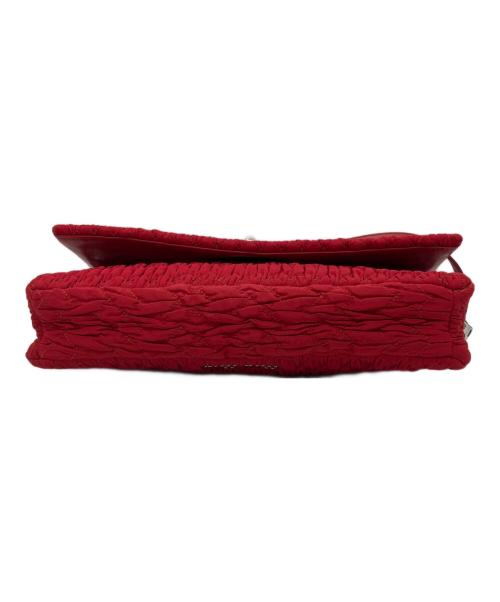 MIU MIU（ミュウミュウ）MIU MIU (ミュウミュウ) FAILLE CRYSTAL 3WAYバッグ レッドの古着・服飾アイテム