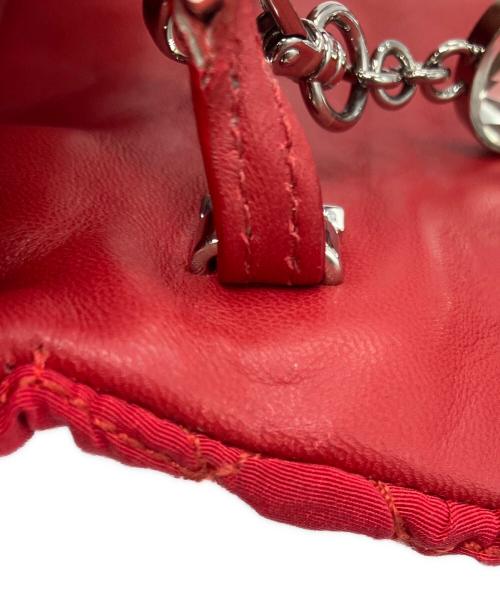 MIU MIU（ミュウミュウ）MIU MIU (ミュウミュウ) FAILLE CRYSTAL 3WAYバッグ レッドの古着・服飾アイテム