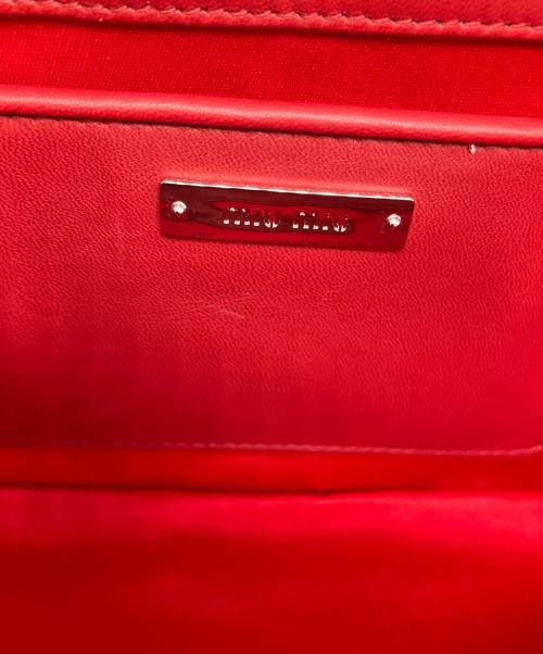 MIU MIU（ミュウミュウ）MIU MIU (ミュウミュウ) FAILLE CRYSTAL 3WAYバッグ レッドの古着・服飾アイテム
