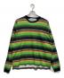 BAL（バル）の古着「GRADIENT STRIPE CREW NECK LONG SLEEVE TEE　25AW」｜グリーン