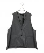 mizuiro-indミズイロインド）の古着「ディープVネックワイドベスト」｜グレー