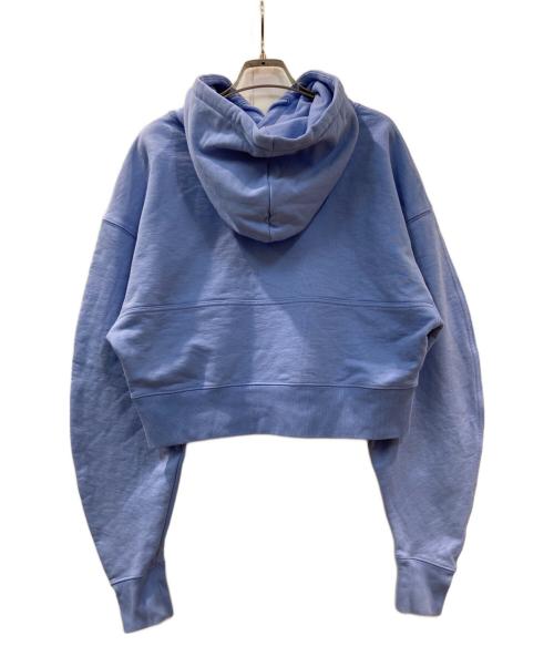 H&M（エイチアンドエム）H&M (エイチアンドエム) Mugler (ミュグレー) バットウィング スリーブ フーディー ブルー サイズ:Sの古着・服飾アイテム