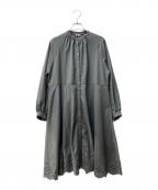 IENAイエナ）の古着「エンブロイダードティアードレス」｜グレー