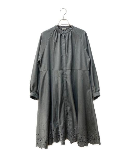 IENA（イエナ）IENA (イエナ) エンブロイダードティアードレス グレー サイズ:36の古着・服飾アイテム