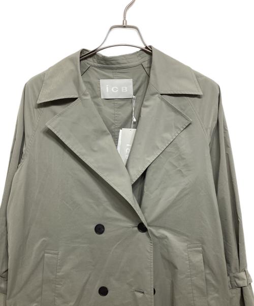 icB（アイシービー）icB (アイシービー) メモリーストレッチタフタトレンチコート カーキ サイズ:9 未使用品の古着・服飾アイテム