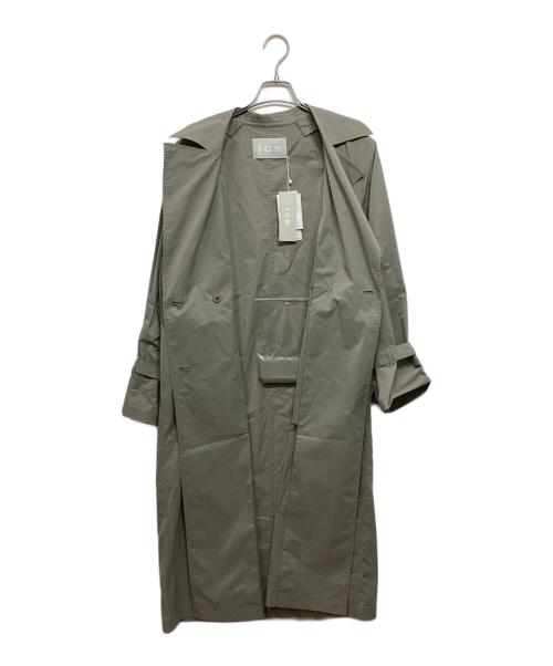 icB（アイシービー）icB (アイシービー) メモリーストレッチタフタトレンチコート カーキ サイズ:9 未使用品の古着・服飾アイテム