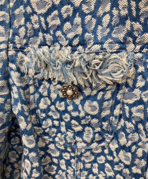 M'S GRACY（エムズグレイシー）M'S GRACY (エムズグレイシー) ファー付レオパード柄デニムジャケット インディゴ サイズ:38の古着・服飾アイテム