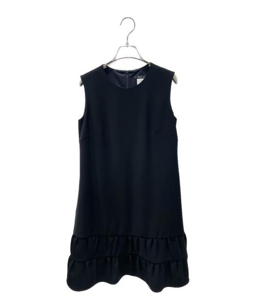 Rene basic（ルネベーシック）Rene basic (ルネベーシック) 裾フリルノースリーブワンピース ブラック サイズ:36の古着・服飾アイテム