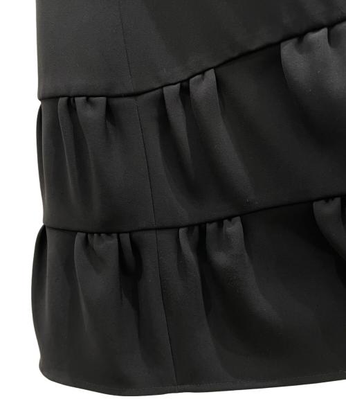 Rene basic（ルネベーシック）Rene basic (ルネベーシック) 裾フリルノースリーブワンピース ブラック サイズ:36の古着・服飾アイテム