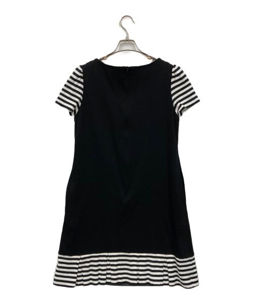M'S GRACY（エムズグレイシー）M'S GRACY (エムズグレイシー) ボーダー切替ワンピース ブラック サイズ:40の古着・服飾アイテム