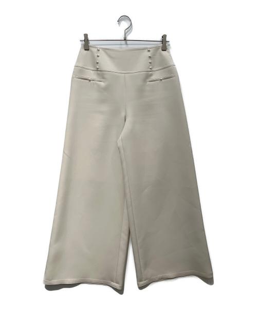 Rene（ルネ）Rene (ルネ) パール付ワイドパンツ　 6115010 アイボリー サイズ:36の古着・服飾アイテム
