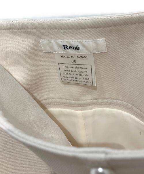 Rene（ルネ）Rene (ルネ) パール付ワイドパンツ　 6115010 アイボリー サイズ:36の古着・服飾アイテム