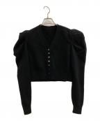 cygneシーニュ）の古着「ハートカーディガン」｜ブラック