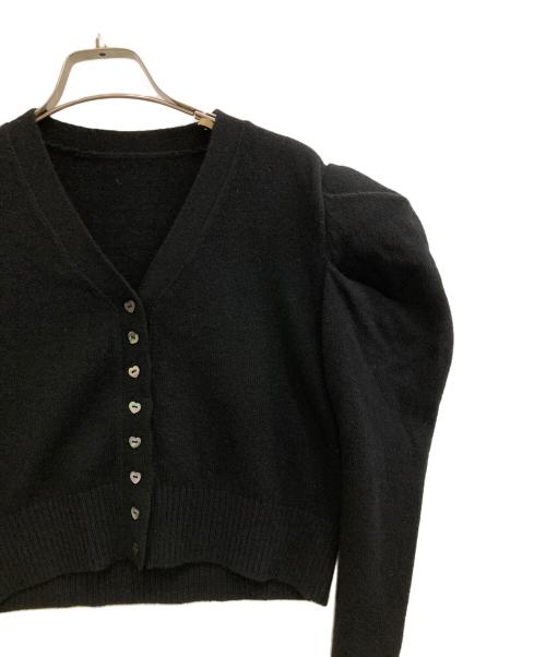 cygne（シーニュ）cygne (シーニュ) ハートカーディガン ブラック サイズ:FREEの古着・服飾アイテム