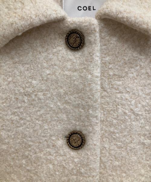 COEL（コエル）COEL (コエル) ラメツイードブルゾン アイボリー サイズ:38の古着・服飾アイテム