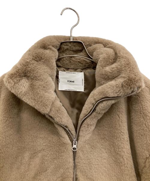 forme（フォルメ）forme (フォルメ) エコファーブルゾン ベージュ サイズ:FREEの古着・服飾アイテム
