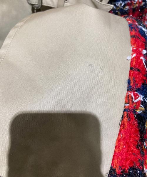 GRACE CLASS（グレースクラス）GRACE CLASS (グレースクラス) チェックツイード切替トレンチコート ベージュ サイズ:38の古着・服飾アイテム