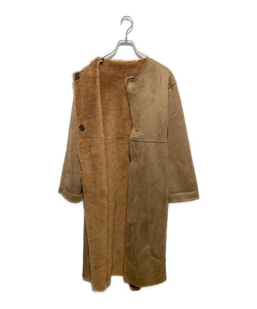 Adam et Rope（アダム エ ロペ）Adam et Rope (アダム エ ロペ) レディフェイクボアコート ブラウン サイズ:FREEの古着・服飾アイテム