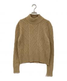 Max Mara Studio（マックスマーラ ストゥディオ）の古着「ウールカシミヤハイネックニット」｜キャメル