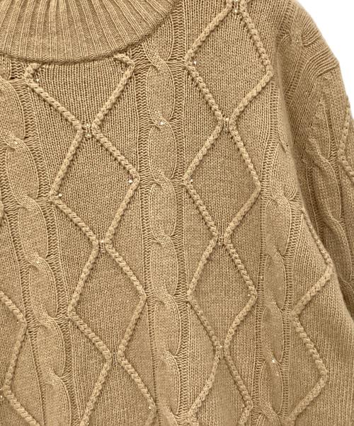 Max Mara Studio（マックスマーラ ストゥディオ）Max Mara Studio (マックスマーラ ストゥディオ) ウールカシミヤハイネックニット キャメル サイズ:Mの古着・服飾アイテム