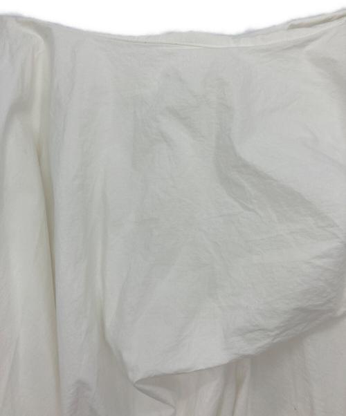 nagonstans（ナゴンスタンス）nagonstans (ナゴンスタンス) Washedタイプライター バルーンスカート ホワイト サイズ:38の古着・服飾アイテム