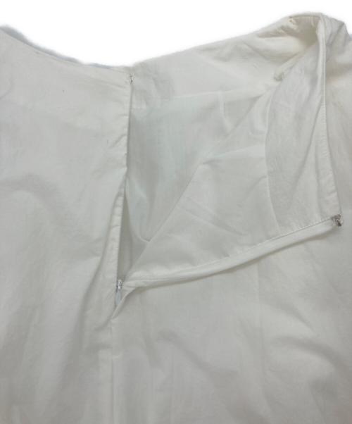 nagonstans（ナゴンスタンス）nagonstans (ナゴンスタンス) Washedタイプライター バルーンスカート ホワイト サイズ:38の古着・服飾アイテム