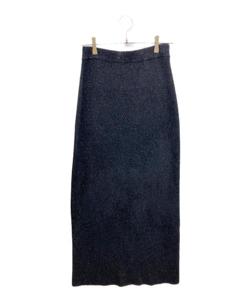 RIVE DROITE（リヴドロワ）RIVE DROITE (リヴドロワ) ラメモールニットタイトスカート ブラック サイズ:SIZE 38の古着・服飾アイテム