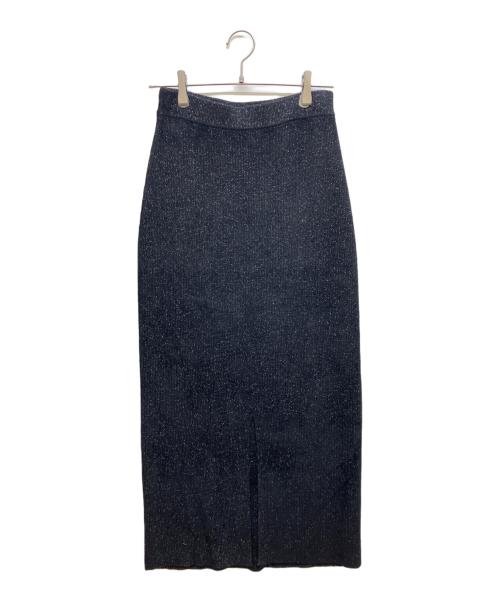 RIVE DROITE（リヴドロワ）RIVE DROITE (リヴドロワ) ラメモールニットタイトスカート ブラック サイズ:SIZE 38の古着・服飾アイテム