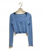 MARINE SERREマリーンセル）の古着「MOON LOGO JERSEY LS ROUNDNECK」｜ブルー