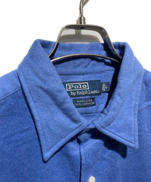 POLO RALPH LAUREN（ポロ・ラルフローレン）POLO RALPH LAUREN (ポロ・ラルフローレン) カシミヤシャツ/MARLOWE ブルー サイズ:Lの古着・服飾アイテム