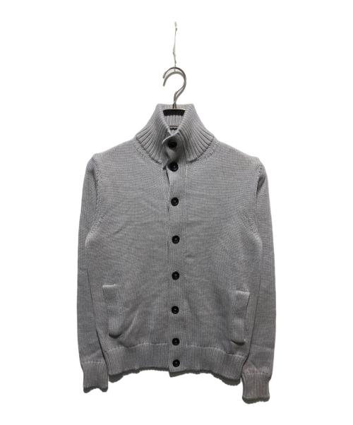 Zanone（ザノーネ）Zanone (ザノーネ) 5ゲージウールソリッドスタンドカラーニットカーディガン グレー サイズ:46の古着・服飾アイテム